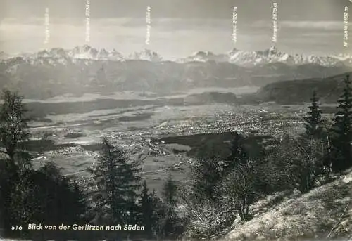 Austria postcard Blick von der Gerlitzen nach Suden