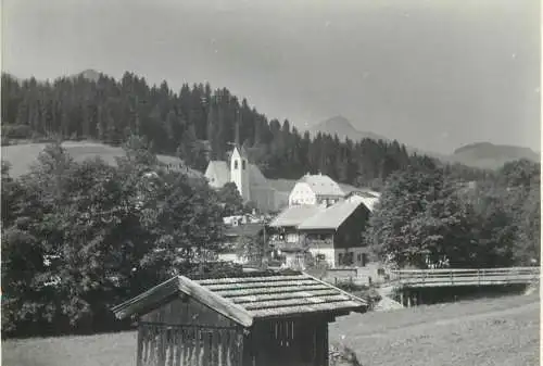 Austria postcard 1957 church rural scene panorama