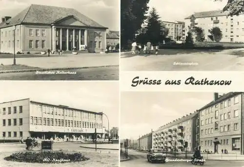 Germany postcard Grusse aus Rathenow multi view