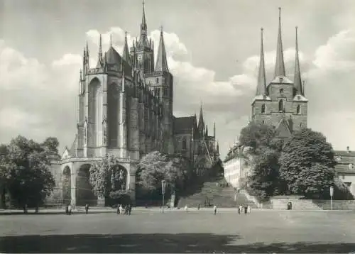Germany postcard Erfurt Dom und Severikirche
