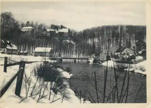 Germany postcard Herzliche Wintergrube Legenfeld Erzgerb 1961