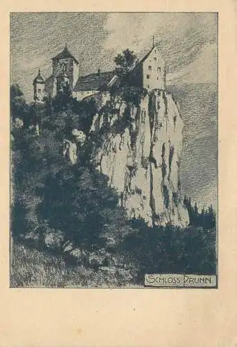Germany postcard Schloss Prunn bei Kelheim