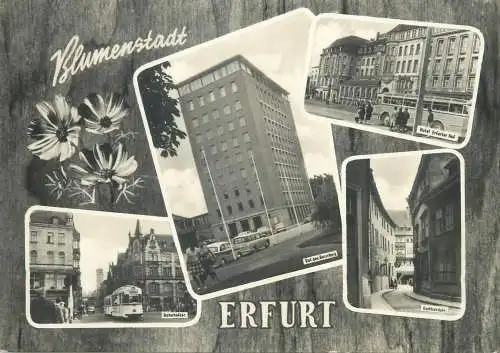Germany postcard Erfurt multi view Blumenstadt 1960