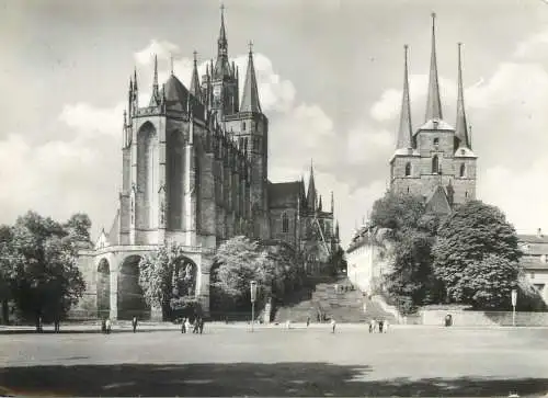 Germany postcard Erfurt dom und Severikirche 1978
