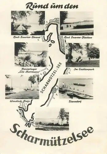 Germany postcard Scharmutzelsee multi view 1961