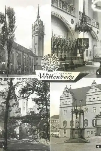Germany postcard Wittenberg multi view Lutherstadt