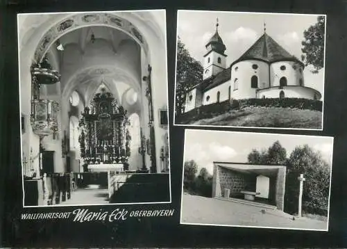Germany postcard Maria Eck oberbayern church monastery