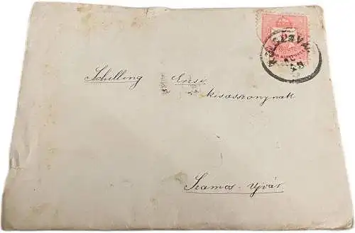 RO9 Correspondance Romania 1888-1889 Schilling family geenealogy letters Kolozsvar Cluj to Gherla ( Szamosújvár )