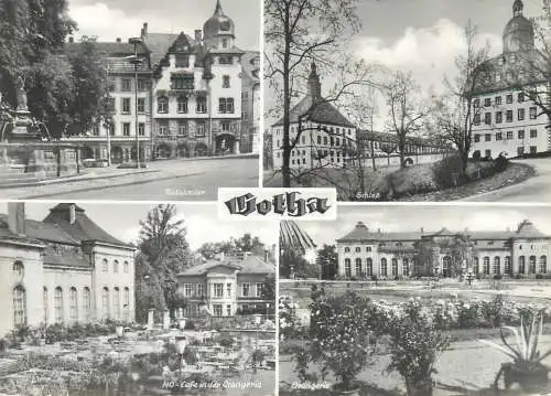 Germany postcard Gotha multi view orangerie 1978