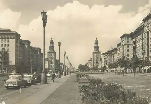 Germany postcard Berlin GDR Frankfurter allee 1966