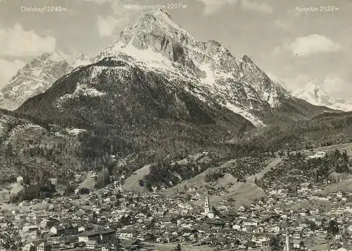 Germany postcard Mittenwald gegen Wettersteingebirge 1966