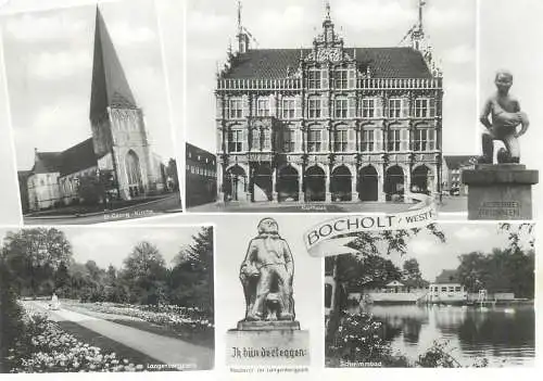 Germany postcard Bocholt multi view 1979