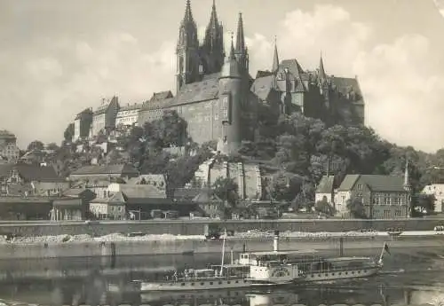 Germany postcard Meifsen Elbe Albrechtsburg und Dom