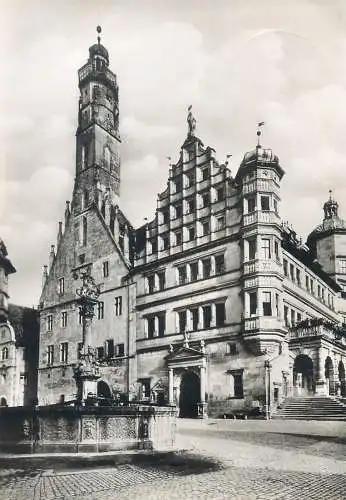 Germany postcard Rothenburg ob der Tauber Rathaus