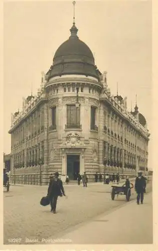 Switzerland postcard Basel Postgebaude 1915