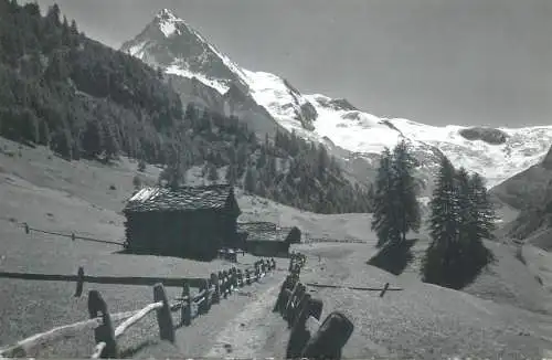 Switzerland postcard La Forcla d'Herens la dent Blanche et le Gl. de Ferpecle 1962