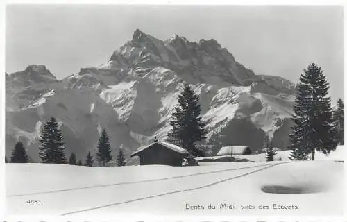 Switzerland postcard Dents du Midi Ecovets 1958