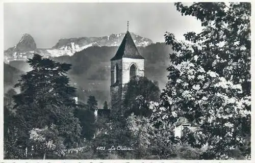 Switzerland postcard La Chiesaz 1952