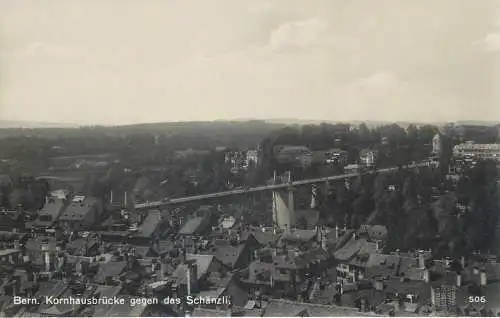 Switzerland Bern Kornhausbrucke gegen das Schanzli