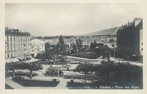 Switzerland Geneve place des Alpes tram