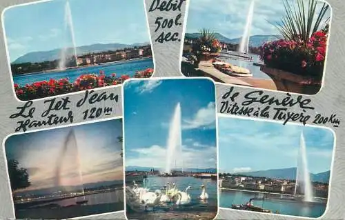 Switzerland Geneve Le jet d'eau multi view