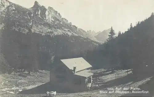 Switzerland Auf der Platte Blick auf Staubern Roslenfirst
