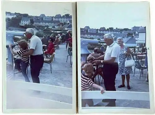 Original photographs showing Harold Wilson and wife Mary Scilly Isles 1974