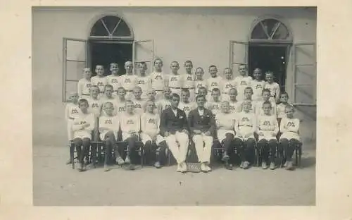 1930 Postcard social history young men school types and scenes real group photo