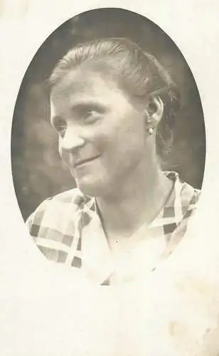 Postcard real photo social history smiling woman picture