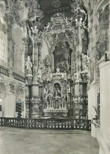 Postcard Germany Steingaden Die Wies Wallfahrtskirche Inneres