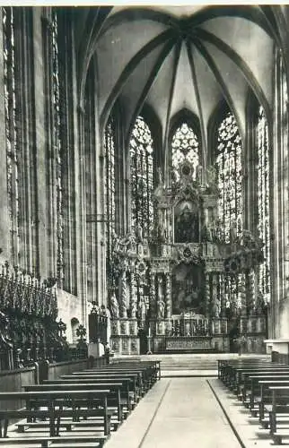 Postcard Germany Dom zu Erfurt Hohes Chor um 1370, Hochaltar 1697 Inneres