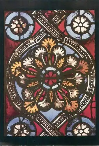 Postcard Germany Erfurt Predigerkirche St Johannis Ornamentfenster Rosettenmuster