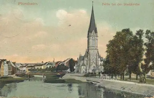 Pforzheim Kirche AK