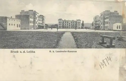 Bruck an der Leitha K. k. Landwehr-Kaserne ( unstick back damage )