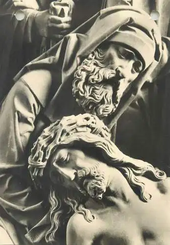 Postcard Christus und Jospeh von Arimathaa T. Riemschneider artwork detail view