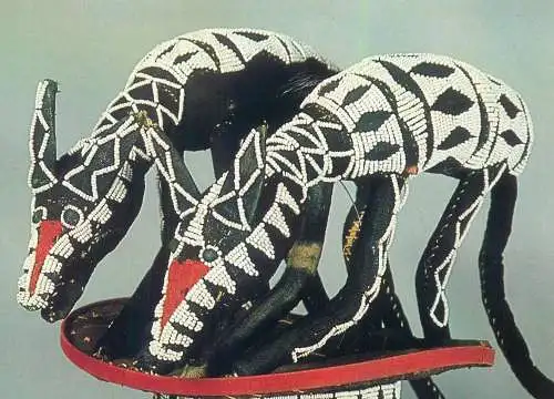 Postcard Tanzaufsatz Bagungo Cameroon African culture heritage