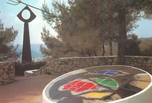 Postcard Fourche 1963, Ceramique 1973 Joan Miro artwork