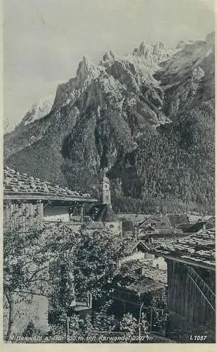 Mittenwald a. Isar mit Karwendel 1948