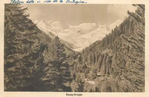Roseg Valley scenic postcard 1919