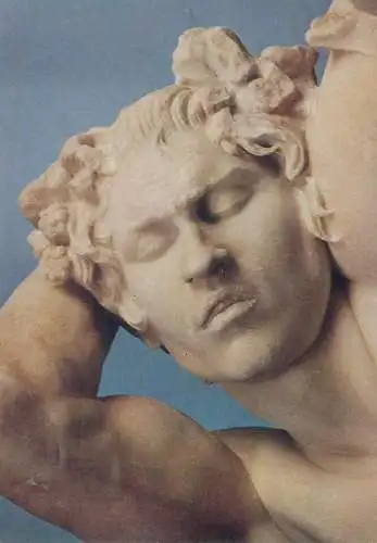 Postcard Schlafender Satyr marble statue
