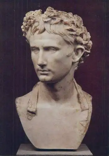 Postcard Augustus buste mit der Burgerkrone