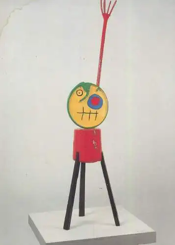 Postcard Figur 1967 Bemalte Bronze Joan Miro sculpture