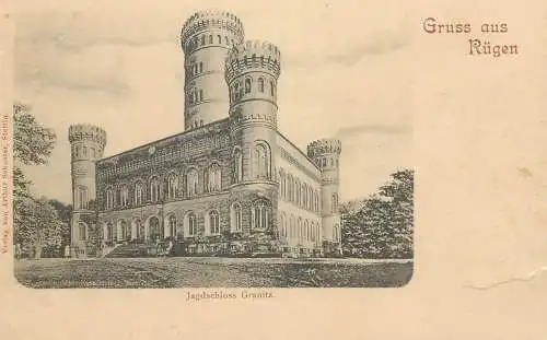 Gruss aus Rugen Mecklenburg-West Pomerania Ruegen Jagdschloss Granitz 1909 Postkarte
