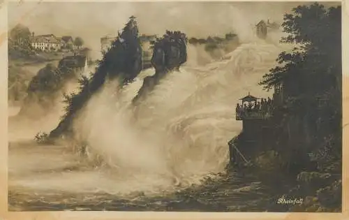 Rhine Falls 1930 Postkarte