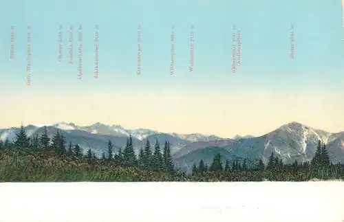 Austrian mountains peaks heights scenic vintage pictorial card not postcard
