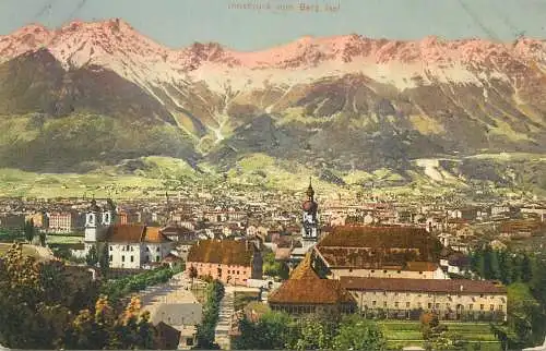 Innsbruck vom Berg Isel 1909
