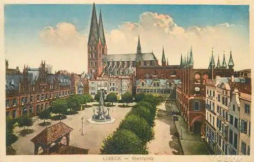 Lübeck Marktplatz AK