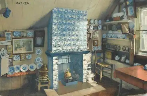Dutch interior Delft plates Marken Netherlands