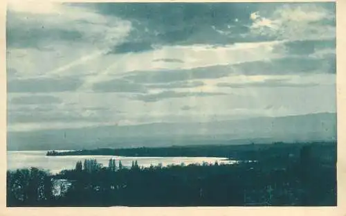 cpa jeu de lumiere abend sunset