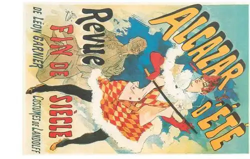 Dalkeith`s classic poster advertising postcard France 1890 Jules Cheret Alcazar d'ete fin de siecle